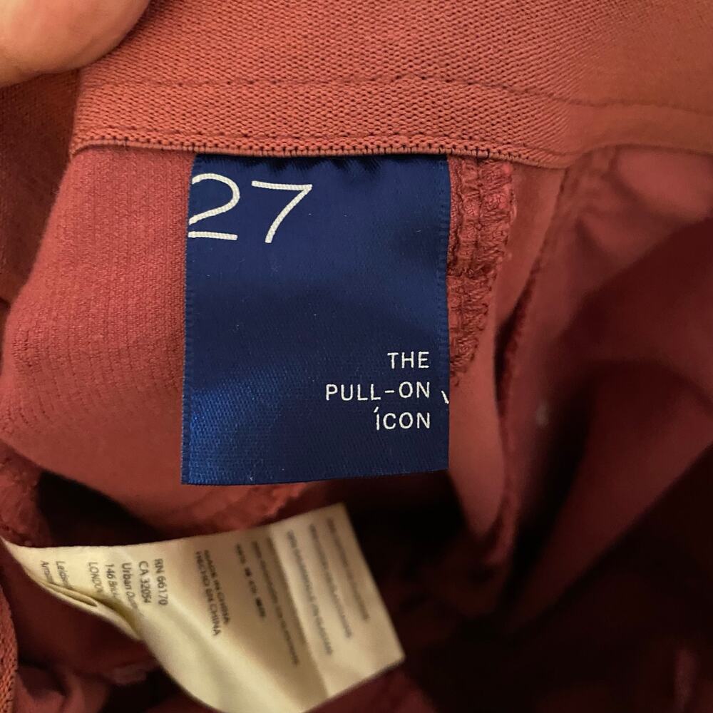 Pilcro Anthropologie Pink Red The Pull-On Icon Corduroy Flare Pants Retro 27 - Picture 10 of 11